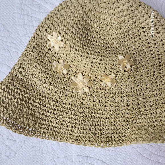 Vintage Woven Summer Sun Hat - Picture 4 of 4